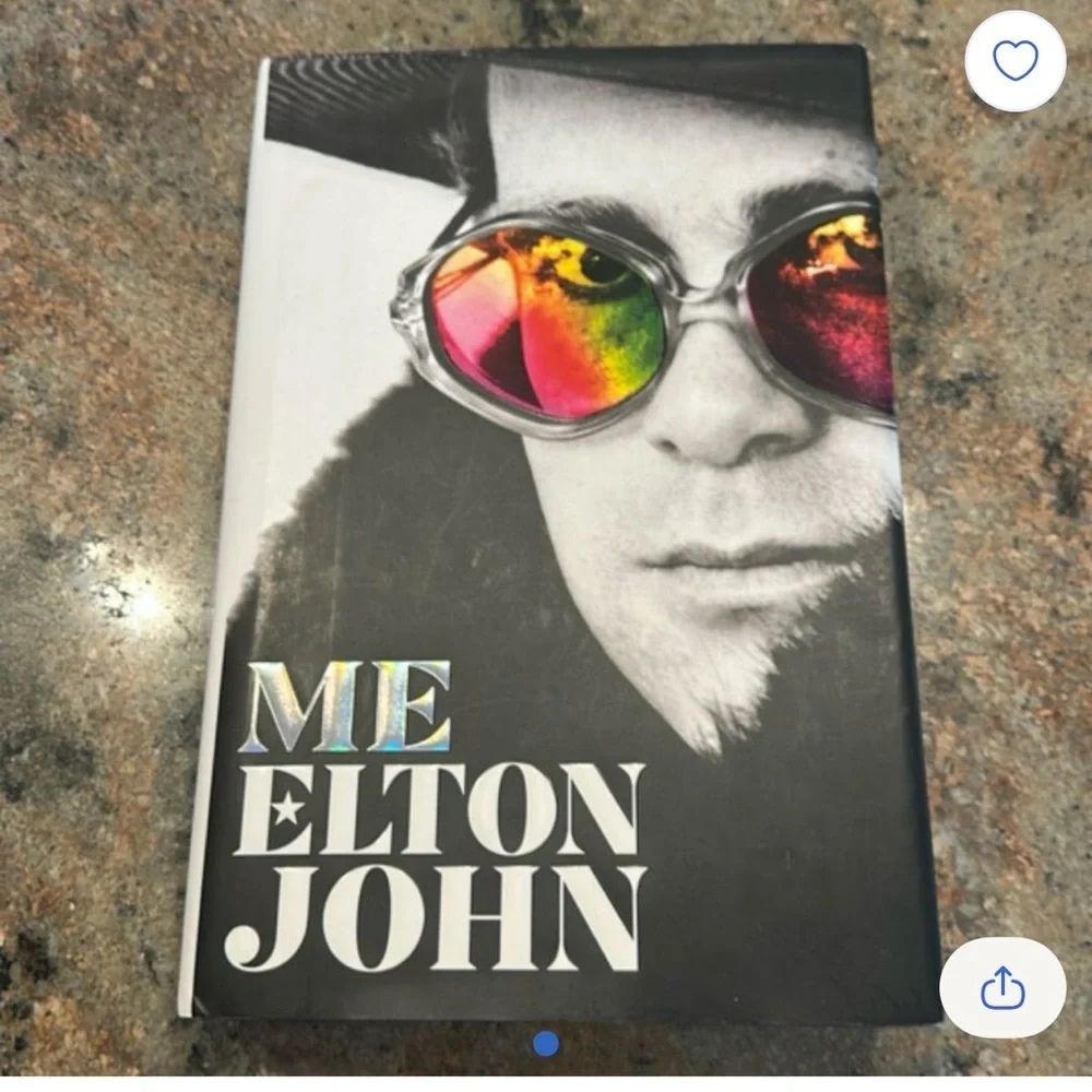 Elton John 'Me' Hardcover Book with Colorful Sunglasses